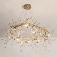 Φωτιστικό Κρεμαστό 6xG9 230V Χρυσαφί με Κρύσταλλα 955JOSEPH6